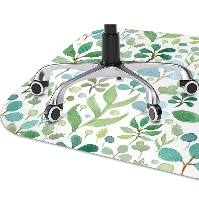 Alfombra silla ordenador Hojas verdes