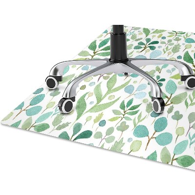 Alfombra silla ordenador Hojas verdes
