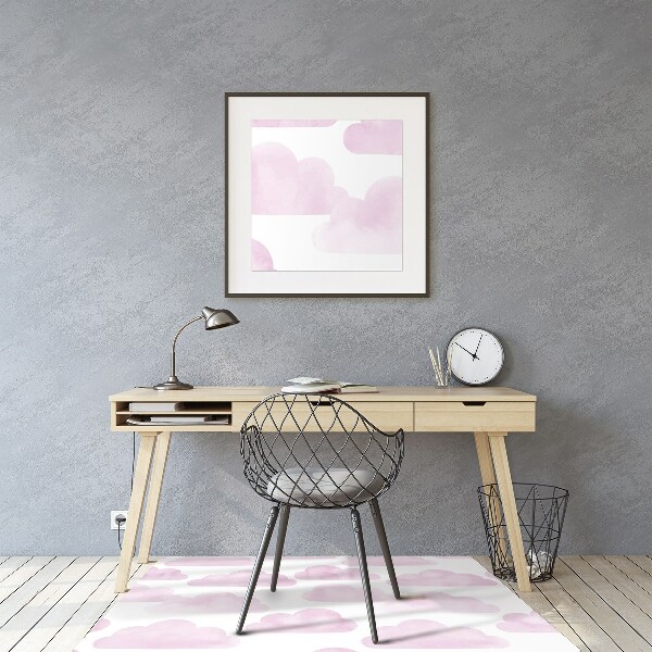 Alfombra silla escritorio Nubes rosas