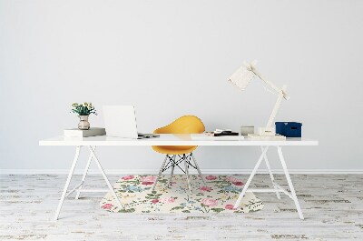 Alfombra silla escritorio Flores coloridas