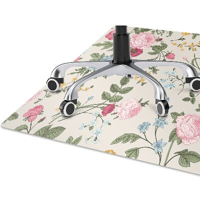 Alfombra silla escritorio Flores coloridas