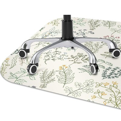 Alfombra para silla de escritorio Hojas verdes