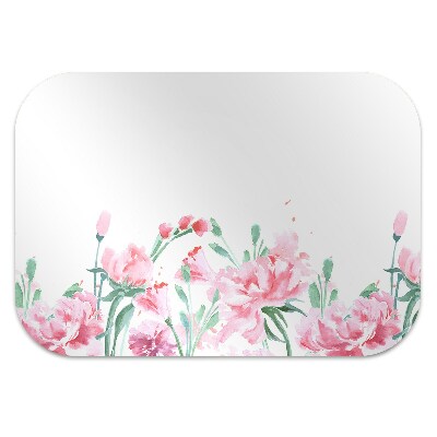 Alfombra para silla de escritorio Flores rosadas