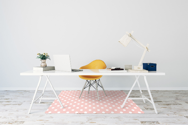 Alfombra silla ordenador Puntos blancos