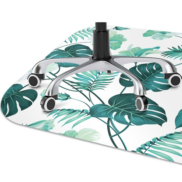 Alfombra silla ordenador Hojas tropicales