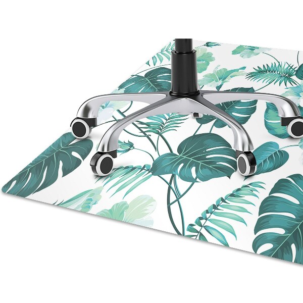Alfombra silla ordenador Hojas tropicales