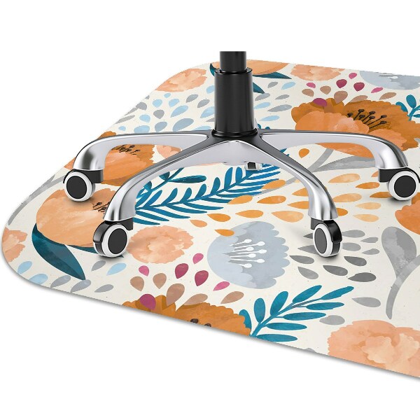 Alfombra silla ordenador Amapolas pintadas