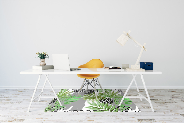 Alfombrilla para silla de escritorio Hojas tropicales