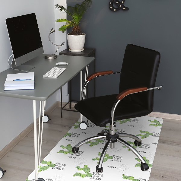 Alfombra para silla de escritorio Cactus verdes