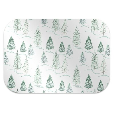 Alfombra para silla de escritorio Árbol de navidad de invierno
