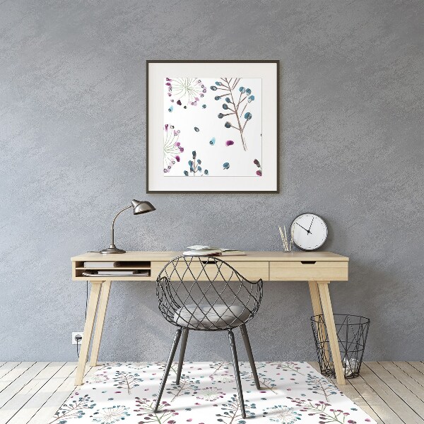 Alfombra silla ordenador Motivo floral