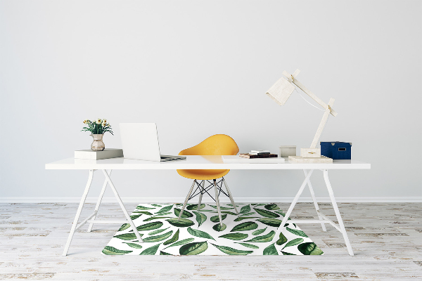 Alfombra para silla de escritorio Hojas verdes
