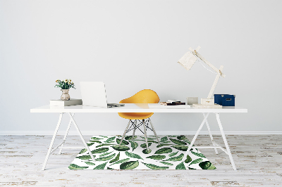 Alfombra para silla de escritorio Hojas verdes