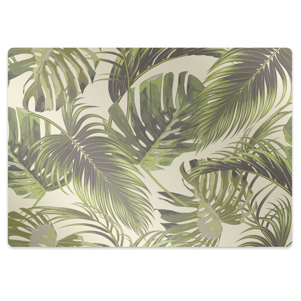 Alfombra silla ordenador Hojas tropicales