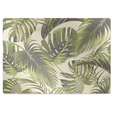 Alfombra silla ordenador Hojas tropicales
