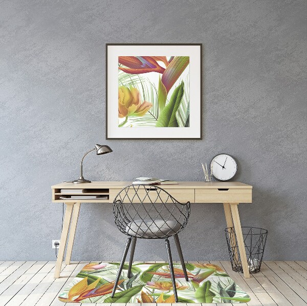 Alfombrilla para silla de escritorio Plantas tropicales