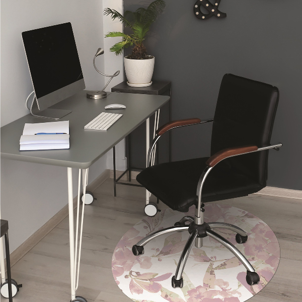 Alfombrilla para silla de escritorio Hibisco rosa pálido