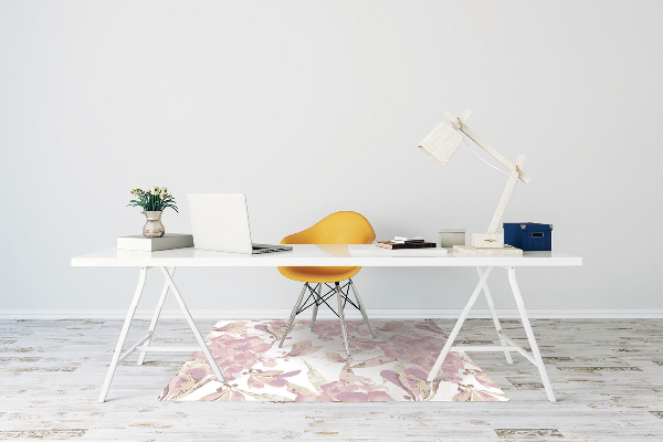 Alfombrilla para silla de escritorio Hibisco rosa pálido