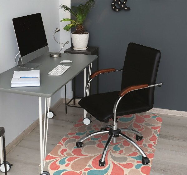 Alfombra para silla de escritorio Lágrimas coloridas