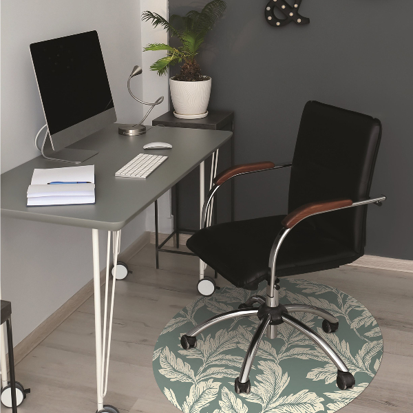 Alfombra para silla de escritorio Hojas elegantes