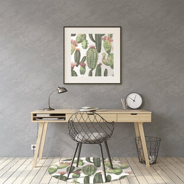 Alfombra para silla de escritorio Cactus con picos