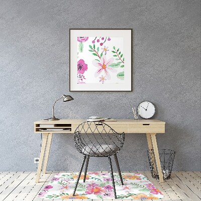 Alfombra silla escritorio Dibujo de flores