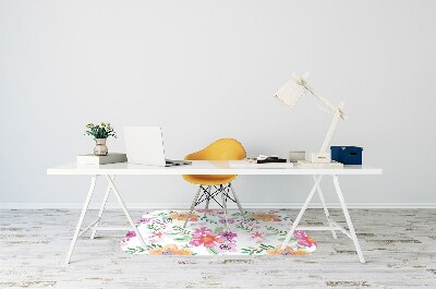 Alfombra silla escritorio Dibujo de flores