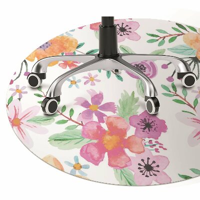 Alfombra silla escritorio Dibujo de flores