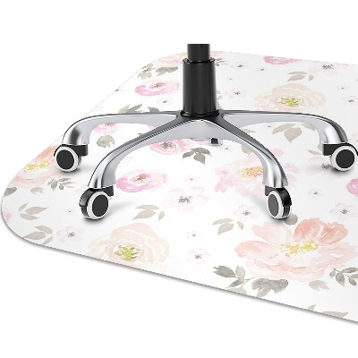 Alfombrilla para silla de escritorio Flores de acuarela