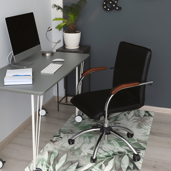 Alfombra para silla de escritorio Hojas de los trópicos