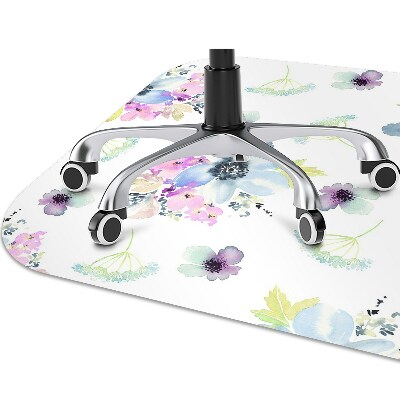 Alfombra para silla de escritorio Flores moradas