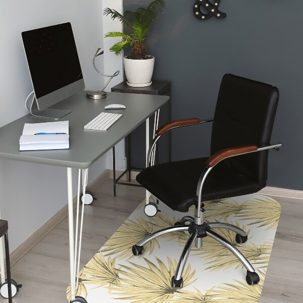 Alfombra para silla de escritorio Hojas tropicales