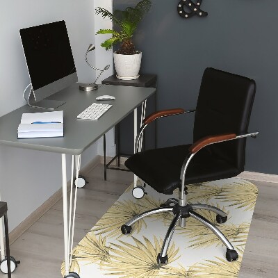 Alfombra para silla de escritorio Hojas tropicales