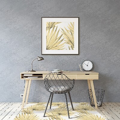 Alfombra para silla de escritorio Hojas tropicales
