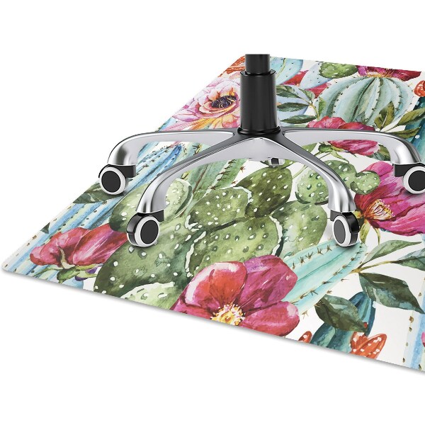 Alfombra protectora suelo para silla Jardín tropical