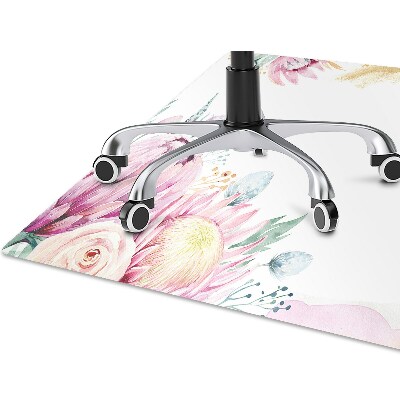 Alfombra silla ordenador Marco floral