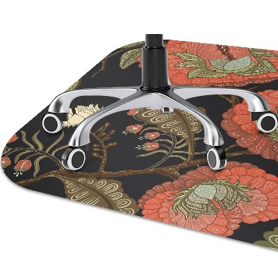 Alfombra silla ordenador Flores retro