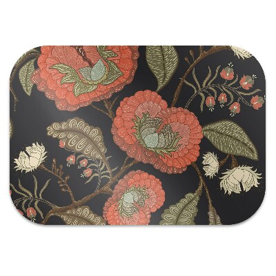 Alfombra silla ordenador Flores retro