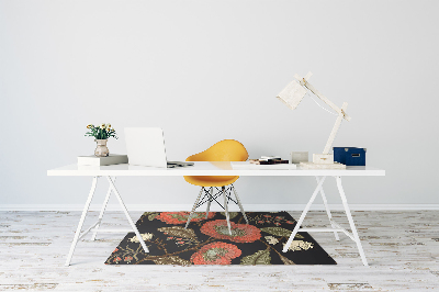 Alfombra silla ordenador Flores retro