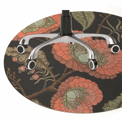 Alfombra silla ordenador Flores retro