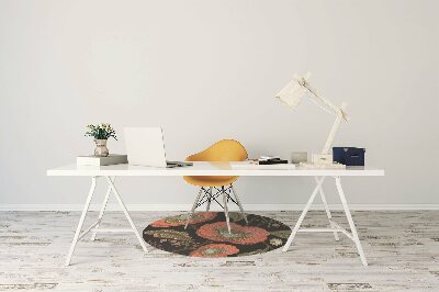 Alfombra silla ordenador Flores retro