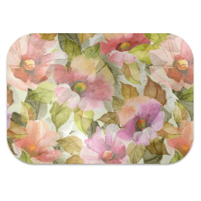 Alfombra silla ordenador Flores pintadas
