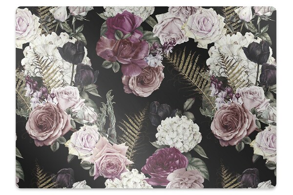 Alfombra silla ordenador Flores románticas