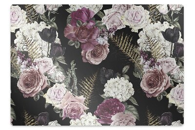 Alfombra silla ordenador Flores románticas