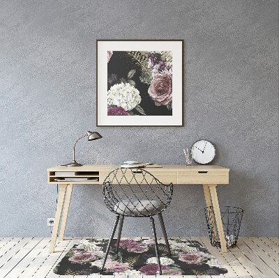 Alfombra silla ordenador Flores románticas