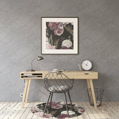 Alfombra silla ordenador Flores románticas