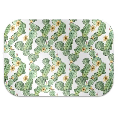 Alfombra silla ordenador Cactus con flores