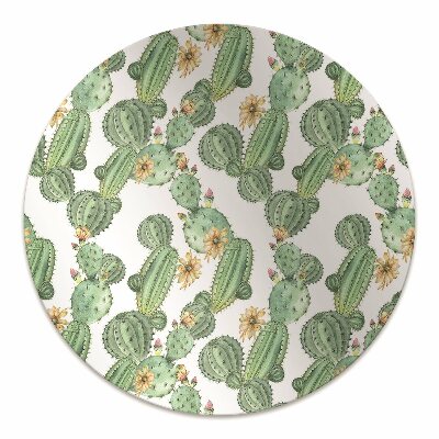 Alfombra silla ordenador Cactus con flores