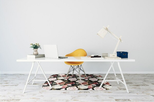 Alfombra para silla de escritorio Flores barrocas