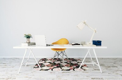 Alfombra para silla de escritorio Flores barrocas
